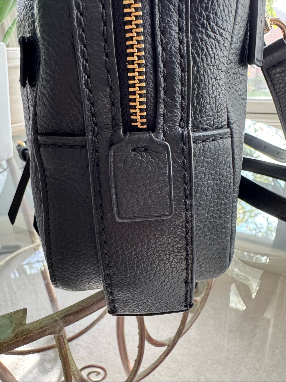 NWT Coach Andi Pebbled Leather Backpack Black Gold Hardware - Picture 6 of 14